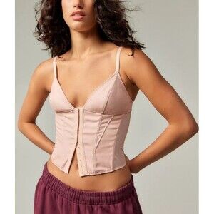 NWT Urban Outfitters Size M Enchanted Pink Corset Top Coquette Night-Out